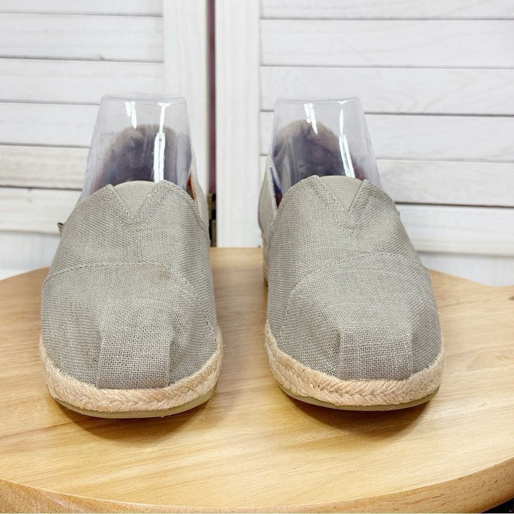 Bobs by Skechers Highlights High Jinx Canvas Wedge Espadrille Shoes Tan 9 - Picture 2 of 11